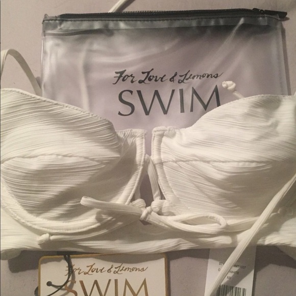 ISO For Love and Lemons Riviera bikini top ivory - Picture 2 of 2